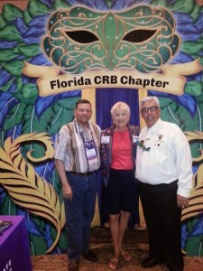 Thanks to Andre Boutte and Israel Ameijeiras, responsible for putting together the 'Rio Carnivale' booth and pictured here with Florida CRB Chapter President Elizabeth Ruvo.